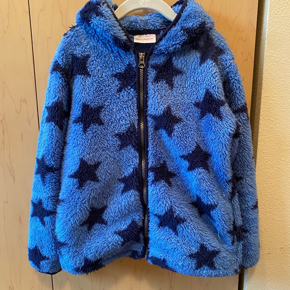 Hanna Andersson marshmallow fleece zip up jacket